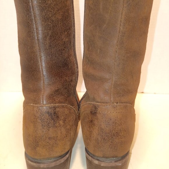 DURANGO "Charlotte" Women's Sz 9US/41EU Brown Aged Leather Inside Zip Tall Boots - Picture 9 of 12